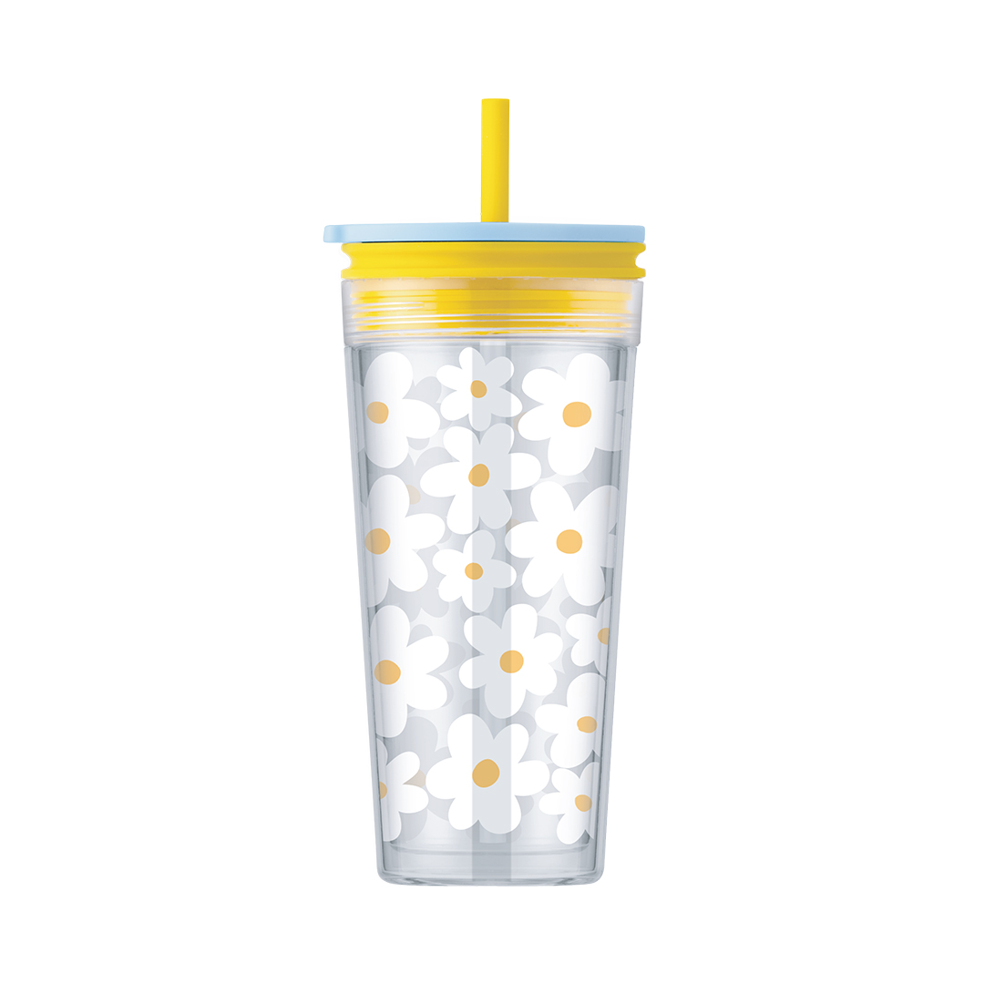 Ly Nhựa 2 Lớp Có Ống Hút LocknLock Bucket Cold Cup With Straw 580ml - 2 Màu (Xanh, Hồng) - HAP520, , large image number 3